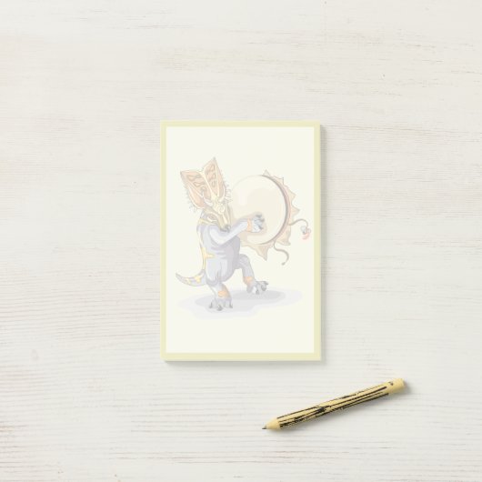 Chasmosaurus dansen een sjamaan ritueel post-it® notes (Op bureau)