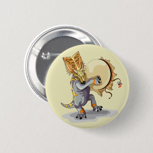 Chasmosaurus dansen een sjamaan ritueel ronde button 5,7 cm (Voorkant /achterkant)