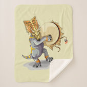 Chasmosaurus dansen een sjamaan ritueel sherpa deken (Voorkant)