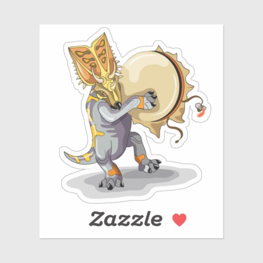 Chasmosaurus dansen een sjamaan ritueel sticker (Vel)