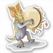 Chasmosaurus dansen een sjamaan ritueel sticker (Voorkant)