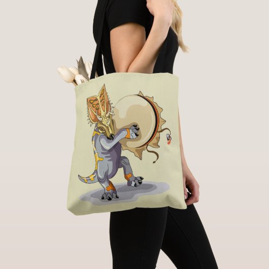 Chasmosaurus dansen een sjamaan ritueel tote bag (Dichtbij)