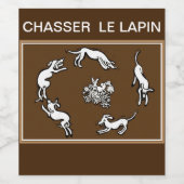 Chasser le lapin Jacht konijnen Wijn Etiket (Enkel label)