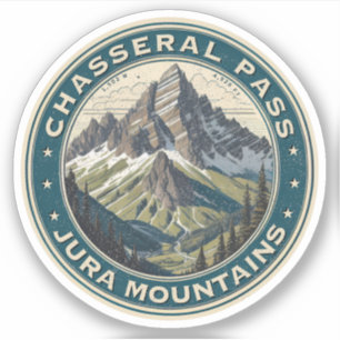 Chasseralpas Alpenweg: Zwitserland reis Sticker