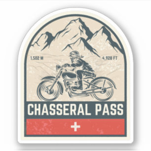 Chasseralpas zwitserse-alpen motorfietstocht x sticker
