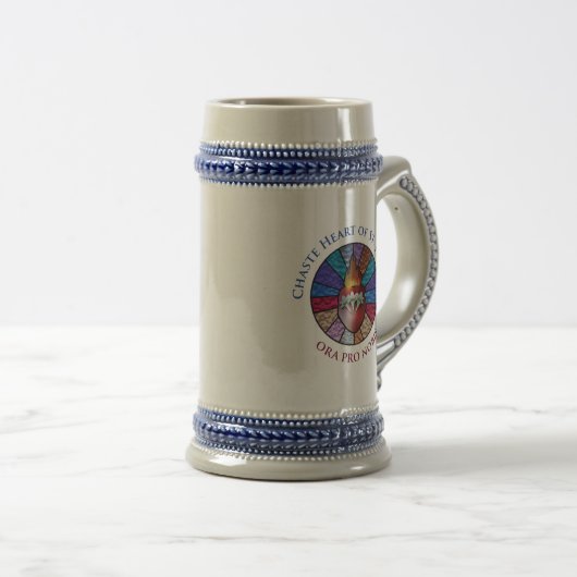 Chaste Hart van St. Joseph Glas in lood Design Bierpul (Voorkant rechts)