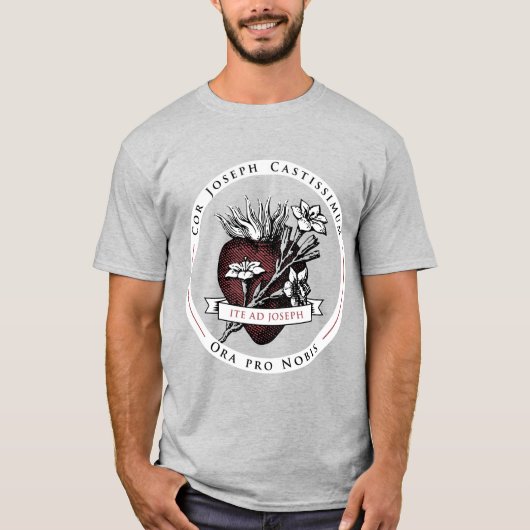 Chaste Heart van Sint-Joseph T-shirt (Voorkant)