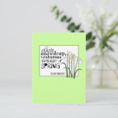 Chaste Snowdrop Briefkaart (Staand voorkant)