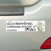 Chaste Snowdrop Bumpersticker (Op auto)
