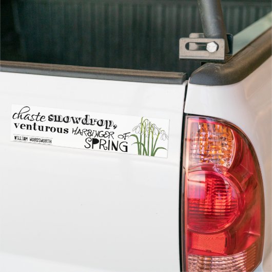Chaste Snowdrop Bumpersticker (Op Truck)