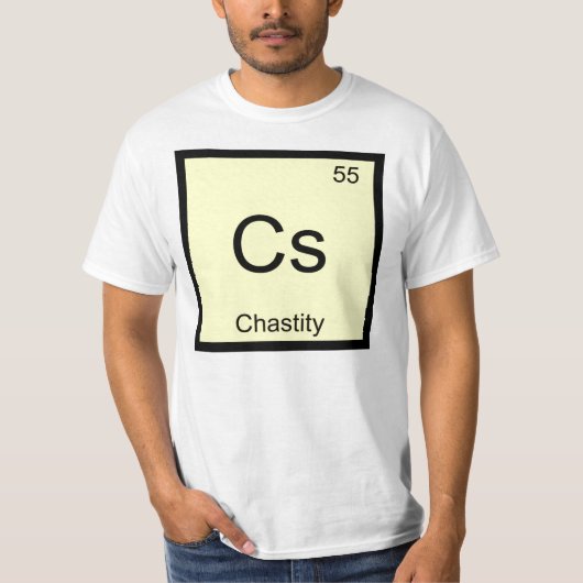 Chastienaam Chemistry Element Periodieke Tabel T-shirt (Voorkant)