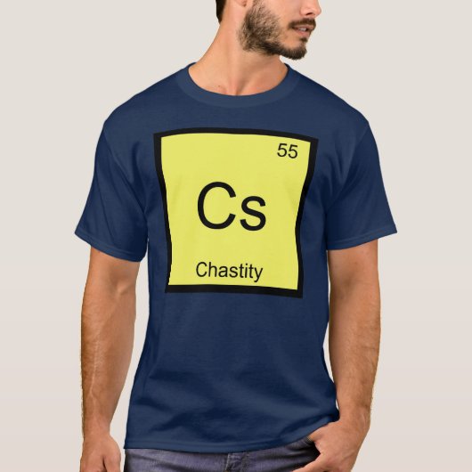 Chastienaam Chemistry Element Periodieke Tabel T-shirt (Voorkant)