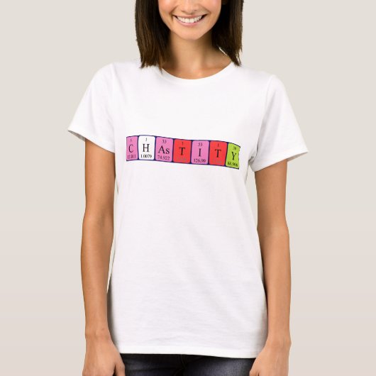 Chastity periodiek lijstnaam shirt (Voorkant)