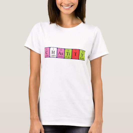 Chastity periodiek lijstnaam shirt (Voorkant)