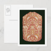 Chasuble, kant patterned silk, Frans, c.1720 Briefkaart (Voorkant / Achterkant)