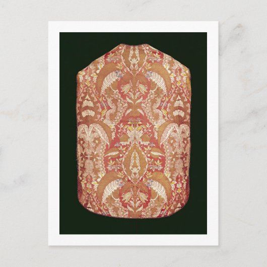 Chasuble, kant patterned silk, Frans, c.1720 Briefkaart (Voorkant)