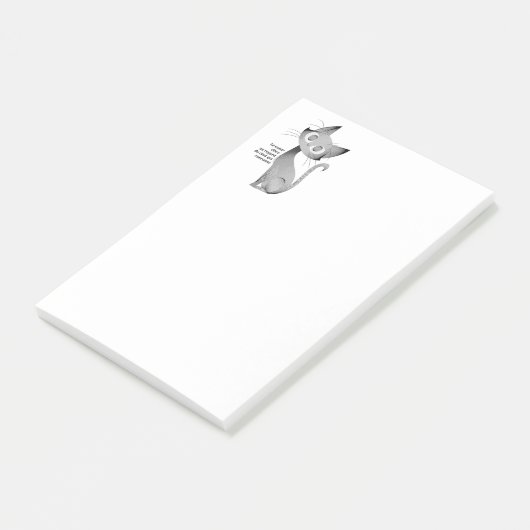 Chat assis au regard langoureux post-it® notes (Schuin)