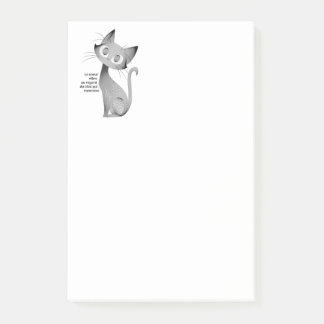 Chat assis au regard langoureux post-it® notes