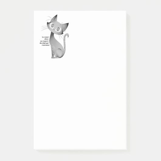 Chat assis au regard langoureux post-it® notes (Voorkant)