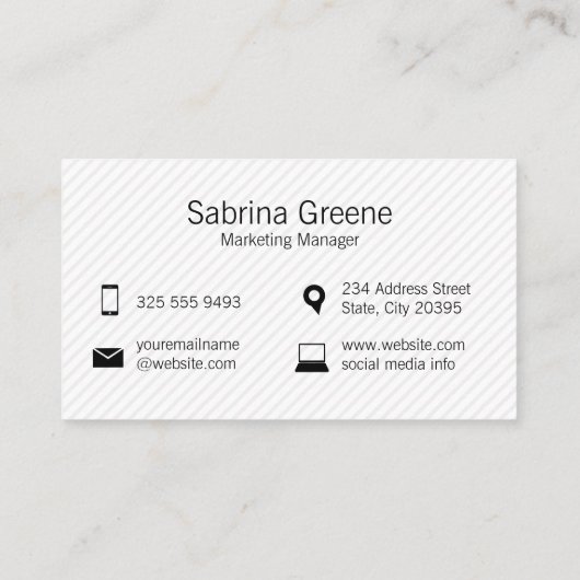 Chat Bubble-pictogrammen | Netwerk | Marketing Visitekaartje (Achterkant)