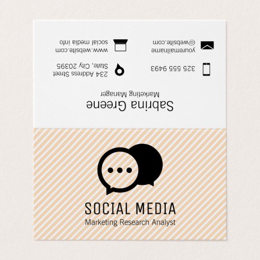 Chat Bubbles | Groep | Stripes Visitekaartje (Buitenkant ongevouwen)