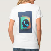 Chat Chic: WhatsApp icoon T-shirt (Achterkant)