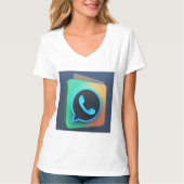 Chat Chic: WhatsApp icoon T-shirt (Voorkant)