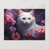 Chat Fleur-briefkaart Briefkaart (Voorkant)