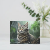 Chat Foret 3 Briefkaart (Staand voorkant)