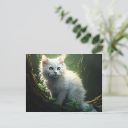 Chat Foret 6 Briefkaart (Staand voorkant)