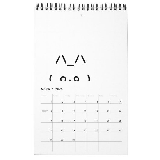 Chat GPT AI-geïnspireerde agenda Kalender (Mar 2026)