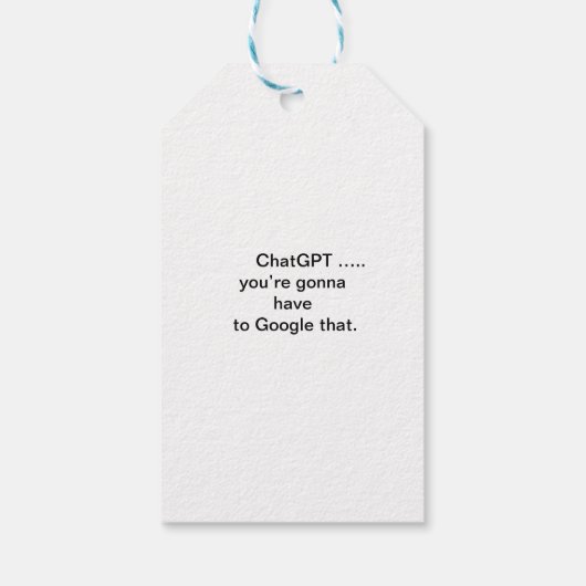 Chat GPT AI Gift label Cadeaulabel (Achterkant)
