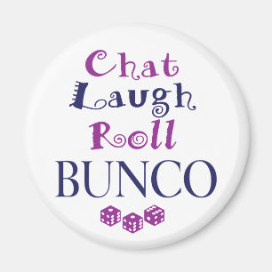 chat, lacht, rol - bunco magneet