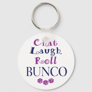 chat, lacht, rol - bunco sleutelhanger