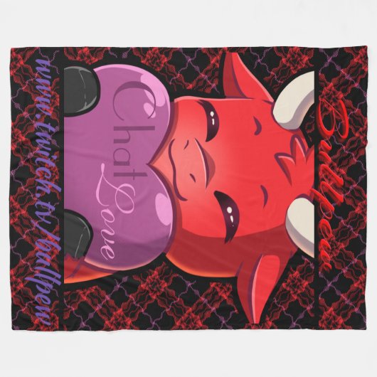 Chat Liefde 2 Fleece Deken (Voorkant (Horizontaal))