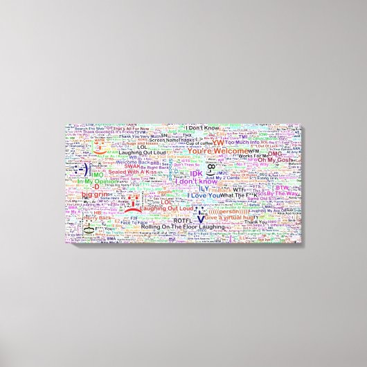 Chat Lingo Art Canvas Afdruk (Voorkant)