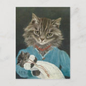 chat Maman et bébé Briefkaart (Voorkant)