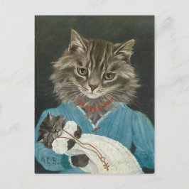 chat Maman et bébé Briefkaart