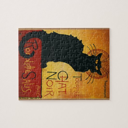 Chat Noir -  afbeelding van zwarte kat Legpuzzel (Horizontaal)