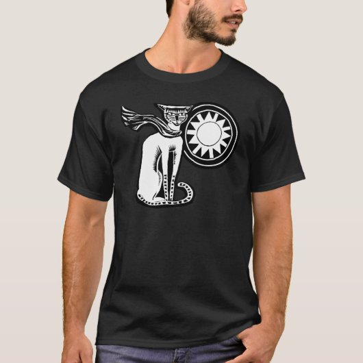 chat noir Basic Dark T-Shirt (Voorkant)
