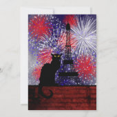 Chat Noir Bastille Day Kaart (Achterkant)