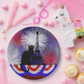 Chat Noir Bastille Day Papieren Bordje (Feest)