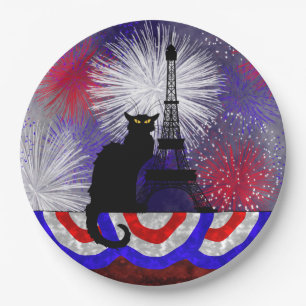 Chat Noir Bastille Day Papieren Bordje