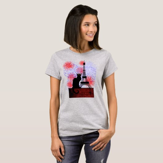 Chat Noir Bastille Day T-shirt (Voorkant volledig)