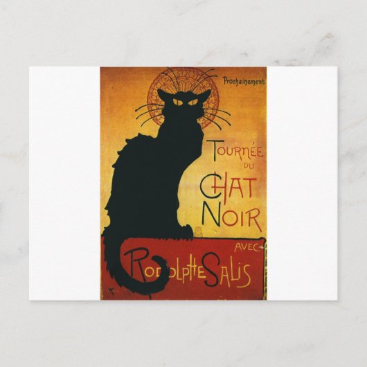 Chat Noir - Black Cat Briefkaart (Voorkant)