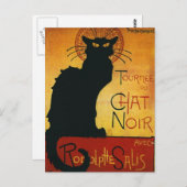 Chat Noir - Black Cat Briefkaart (Voorkant / Achterkant)