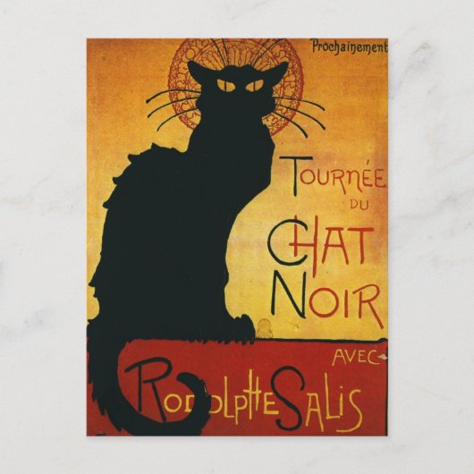 Chat Noir - Black Cat Briefkaart (Voorkant)
