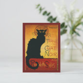 Chat Noir - Black Cat Feestdagenkaart (Staand voorkant)