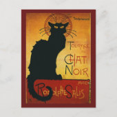 Chat Noir - Black Cat Feestdagenkaart (Voorkant)