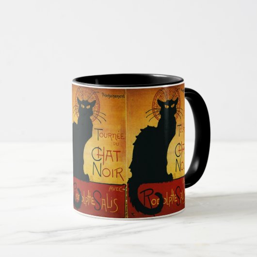 Chat Noir - Black Cat  Franse advertentie Mok (Voorkant rechts)